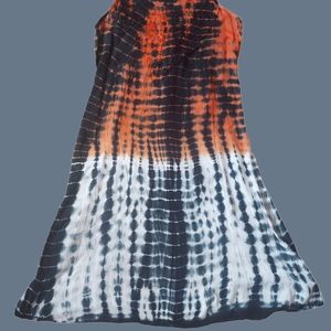 Cute Options Tie Dye Dress with Attached Back Tie